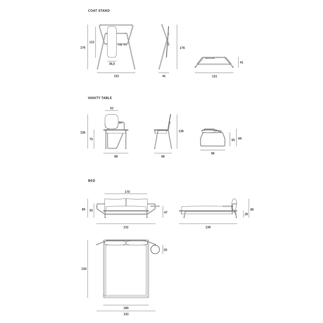 KIER Kozmetiktisch mit Spiegel