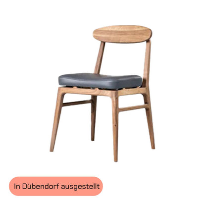 LABOR Massivholzstuhl-Der Stuhl hat eine einfache und kleine Form  Er hat eine grosse Sitzfläche.  Die ergonomische und reduzierte dreidimensionale, sichelförmige Rückenlehne trägt ebenfalls zu seinem Komfort bei