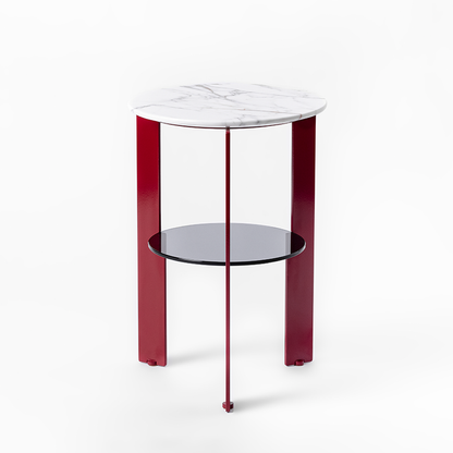 OLI Couchtisch mit Platte aus Marmor und Glas