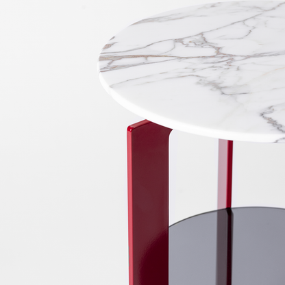 OLI Couchtisch mit Platte aus Marmor und Glas
