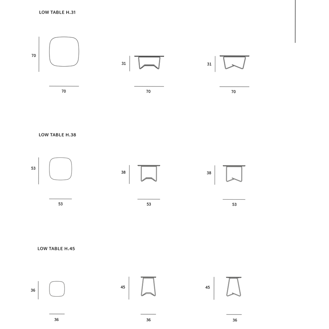 RUVO Low Beistell / Couchtisch