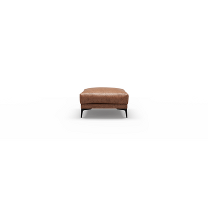 ADELE-Designer Hocker, Gestell aus Massivholz mit Lederpolsterung