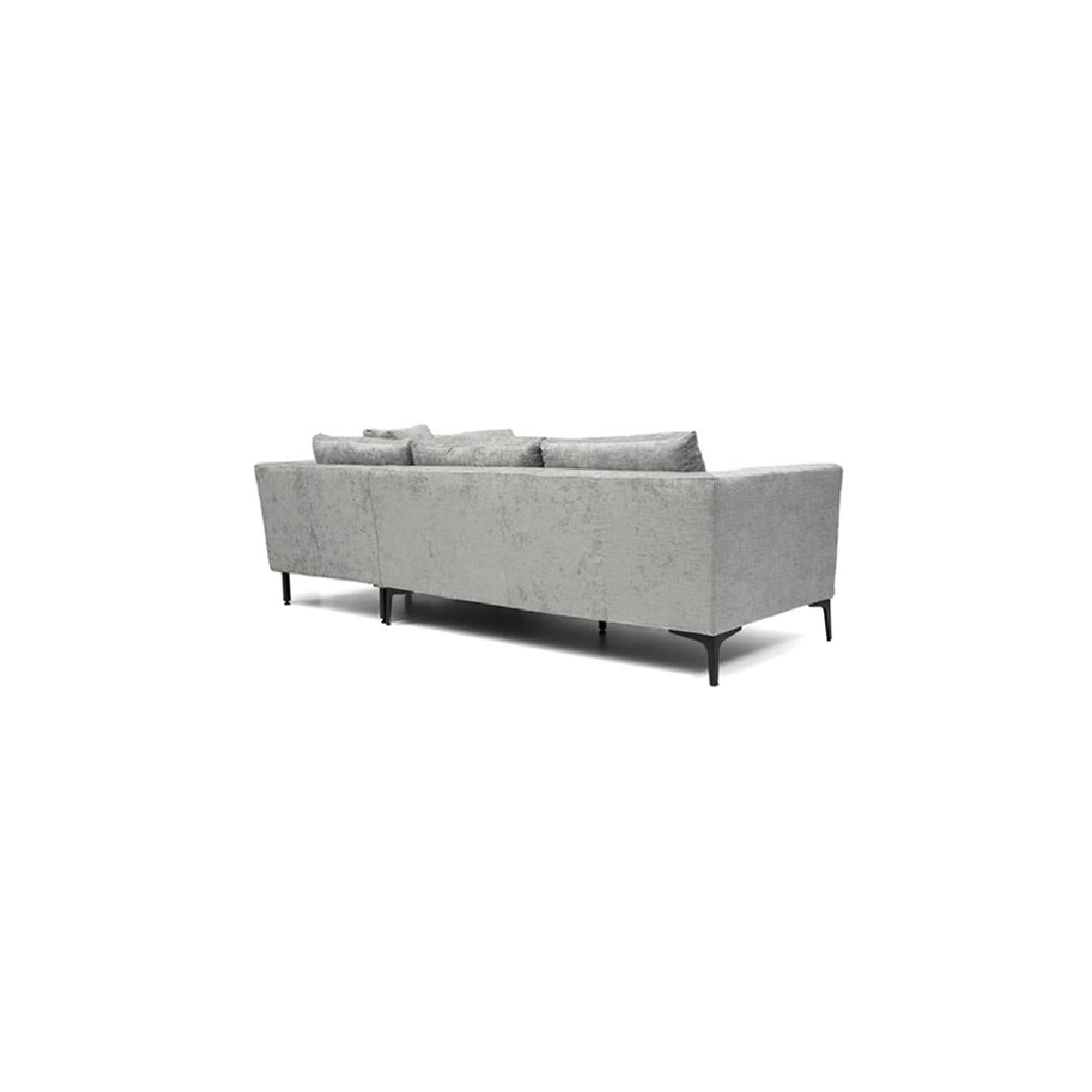 ADELE-Designersofa, Gestell aus Massivholz mit Stoffpolsterung-rücken rechts