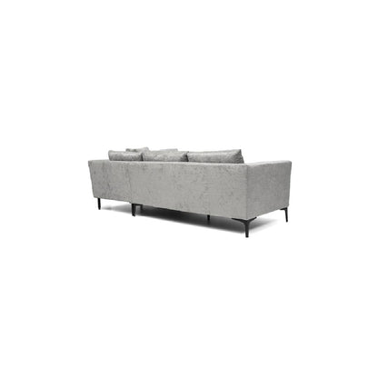 ADELE-Designersofa, Gestell aus Massivholz mit Stoffpolsterung-rücken rechts
