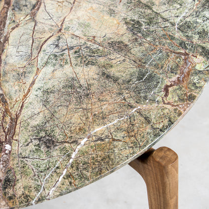 ANTEO-Designer Couchtisch aus Massivholz und Marmor-detailansicht