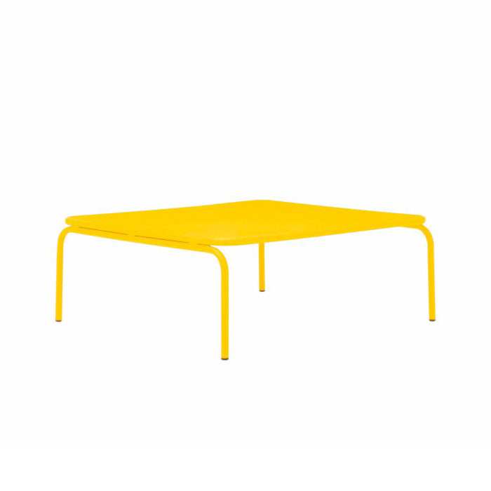 ATAMAN MODULAR SOFA Hocker-Gartenhocker aus pulverbeschichtetem Edelstah-zinkgelb-vorne