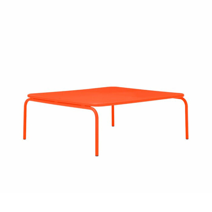 ATAMAN MODULAR SOFA Hocker-Gartenhocker aus pulverbeschichtetem Edelstah-lachsrot-vorne