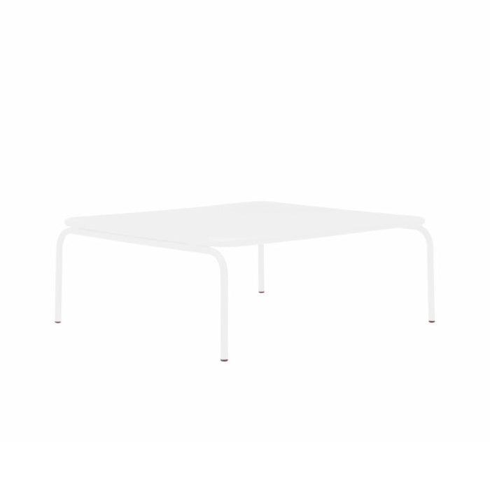 ATAMAN MODULAR SOFA Hocker-Gartenhocker aus pulverbeschichtetem Edelstah-weiss-vorne