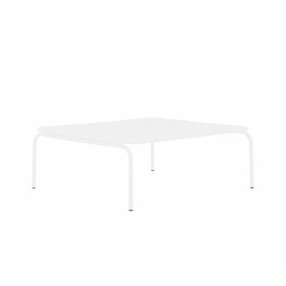 ATAMAN MODULAR SOFA Hocker-Gartenhocker aus pulverbeschichtetem Edelstah-weiss-vorne
