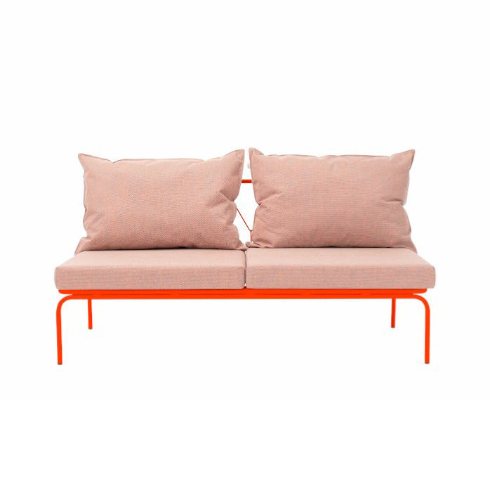 Gartensofa Element zentral, Armlehne aus pulverbeschichtetem Edelstahl, RAL 3022