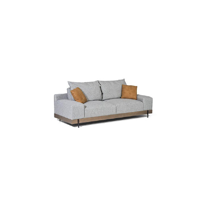 BENVENUTTI-Designersofa, Gestell aus Massivholz mit Stoffpolsterung-links