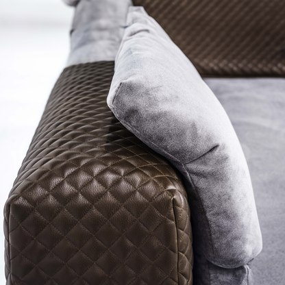 CAPRI-Designersofa, Gestell aus Massivholz mit Stoffpolsterung-rückenlehne