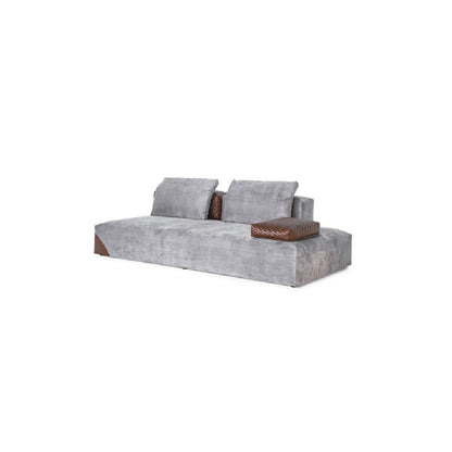 CAPRI-Designersofa, Gestell aus Massivholz mit Stoffpolsterung, rechts