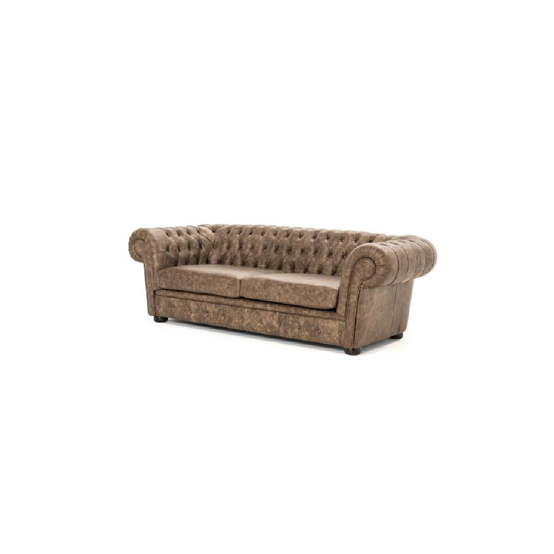 CLASSIC LUX-Designersofa, Gestell aus Massivholz mit Lederpolsterung-rechts