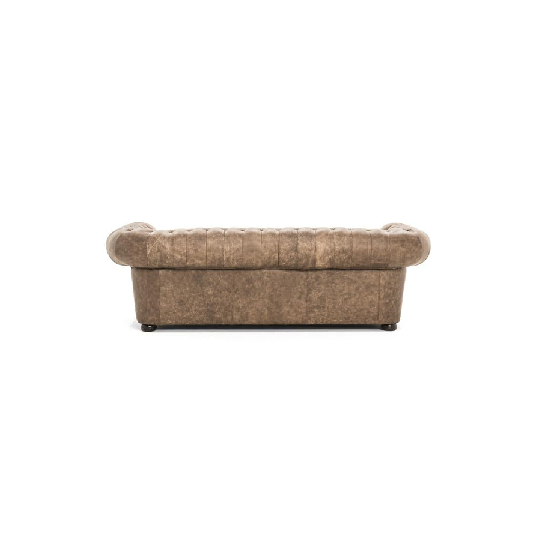 CLASSIC LUX-Designersofa, Gestell aus Massivholz mit Lederpolsterung-rücken