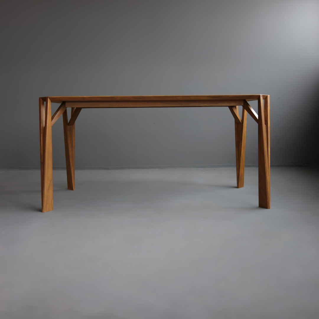 KAMINARI-Designer Esstisch aus Massivholz-seitenansicht