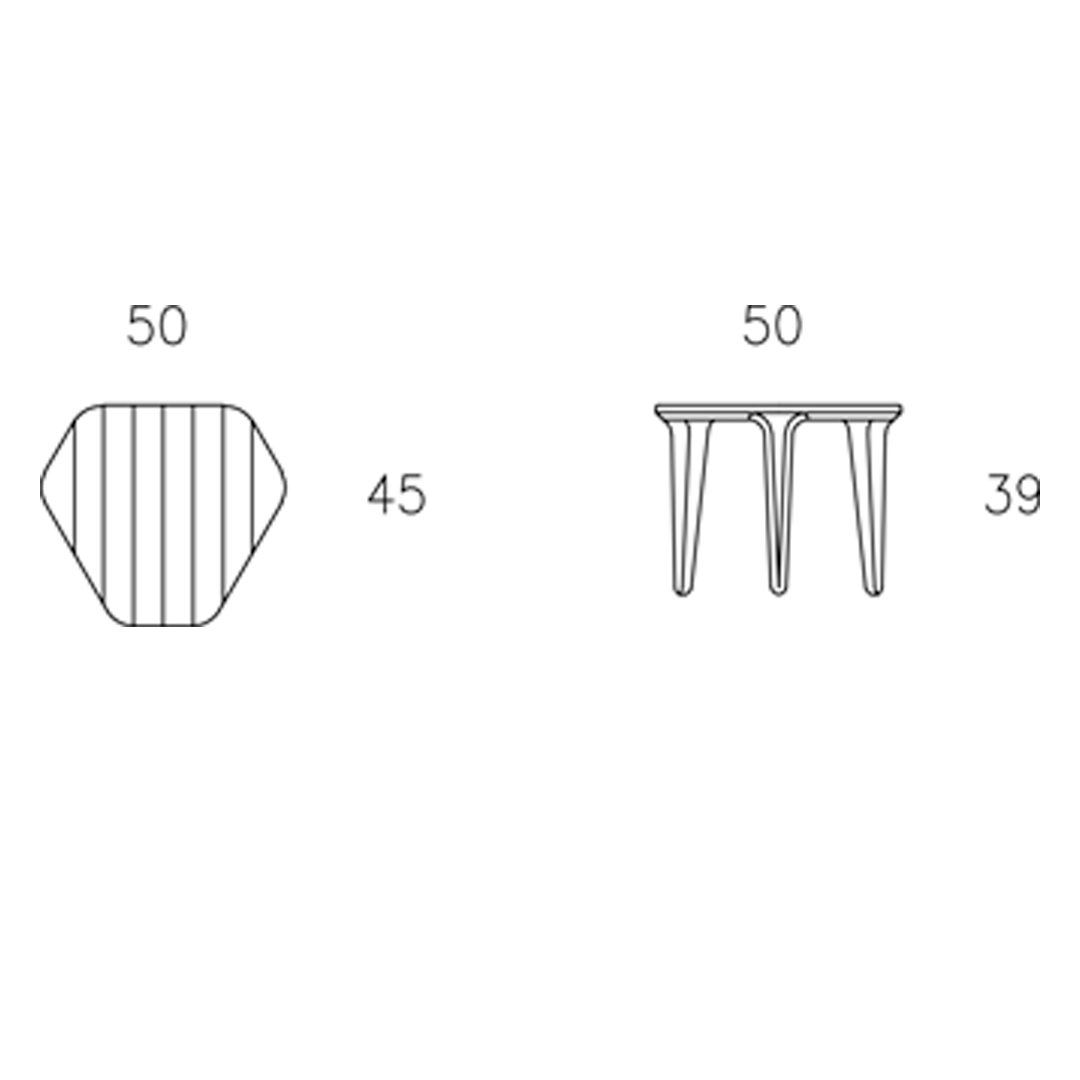 Spezifikation Layair Designer Beistelltisch aus Massivholz