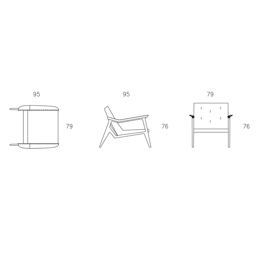 Spezifikation Lipa Designer Sessel aus Massivholz