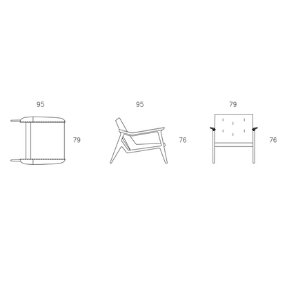 Spezifikation Lipa Designer Sessel aus Massivholz