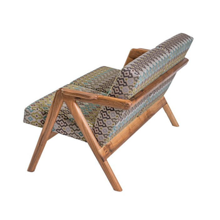 MASSA-Due Designer Sofa aus Massivholz Stoffpolsterung-rücken-nussbaum
