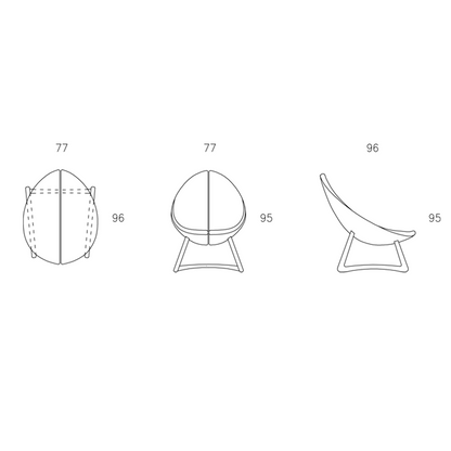 Spezifikation Minas Designer Sessel aus Massivholz