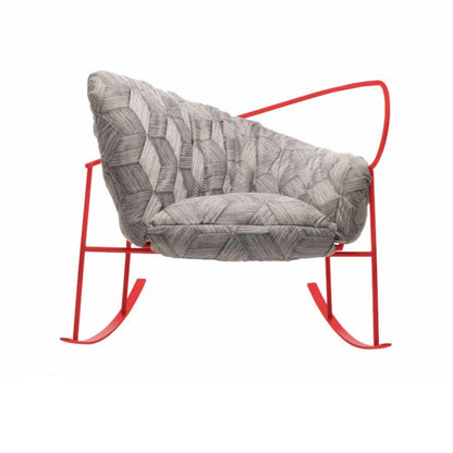 NIDO Sessel-Designersessel für aus pulverbeschichtetem Edelstahl-lachsrot-vorne