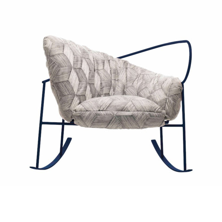 NIDO Sessel-Designersessel für aus pulverbeschichtetem Edelstahl-saphirblau-vorne