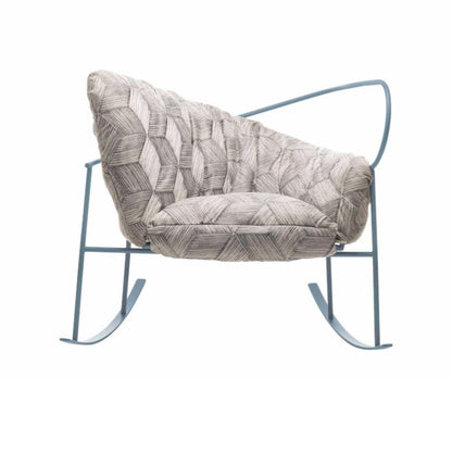 NIDO Sessel-Designersessel für aus pulverbeschichtetem Edelstahl-taubenblau-vorne