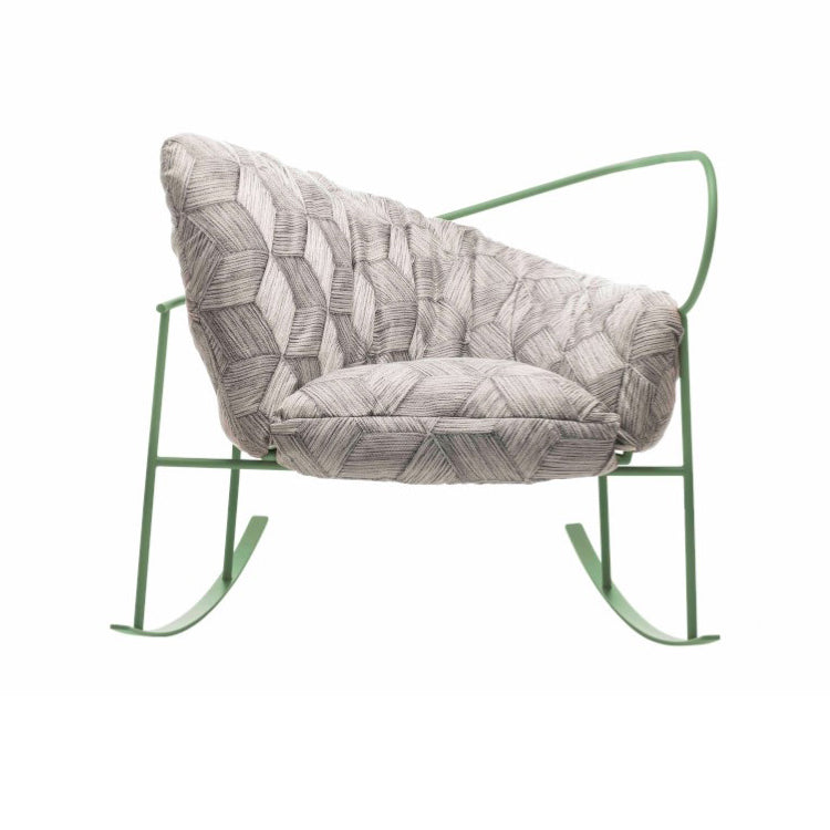 NIDO Sessel-Designersessel für aus pulverbeschichtetem Edelstahl-resedagrün-vorne