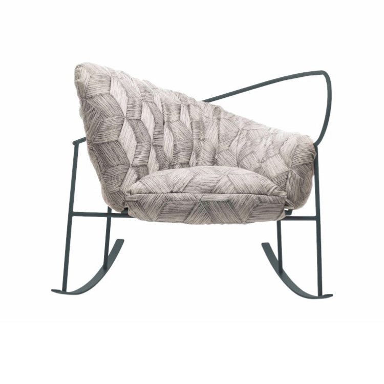 NIDO Sessel-Designersessel für aus pulverbeschichtetem Edelstahl-schwarz-vorne