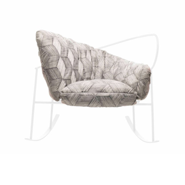 NIDO Sessel-Designersessel für aus pulverbeschichtetem Edelstahl-weiss-vorne