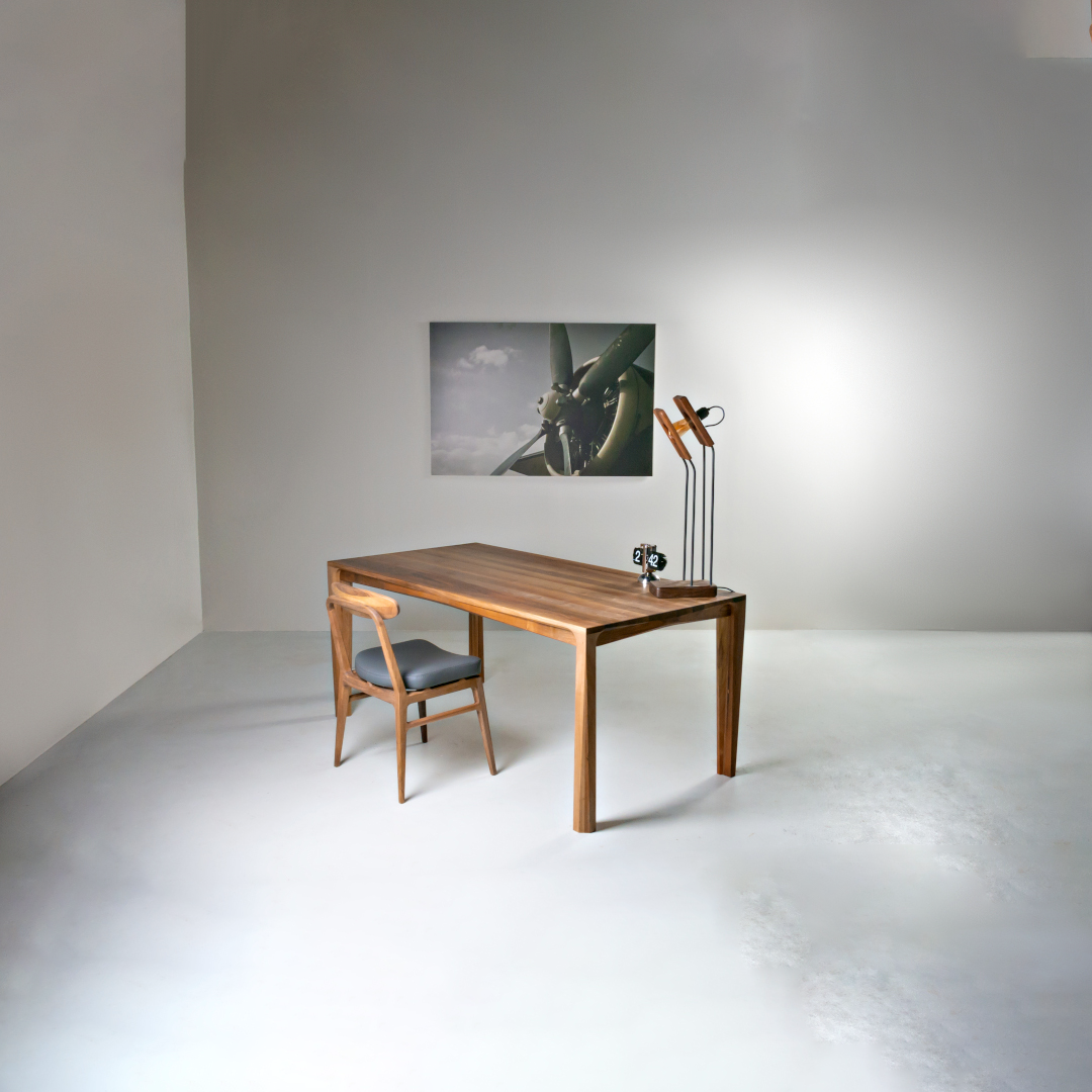 PERO-Designer Esstisch aus Massivholz mit Stuhl-büro