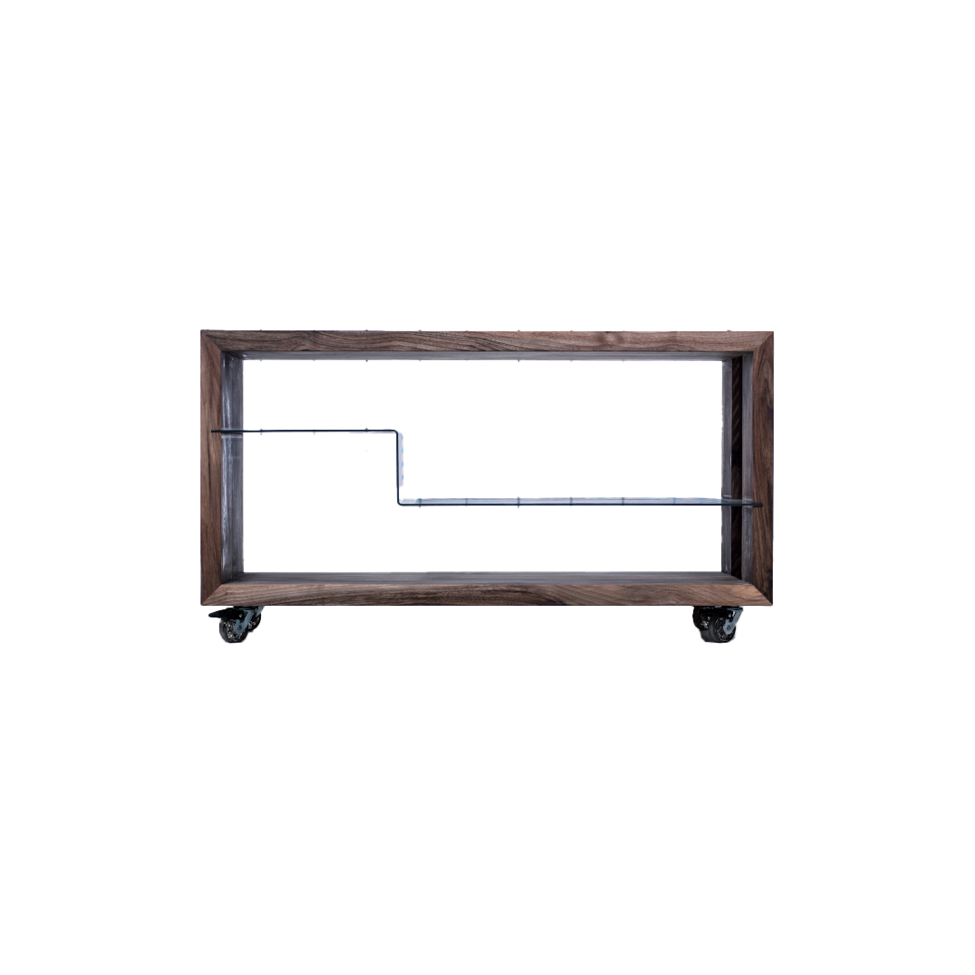 Polyline Designer HiFi Kommode aus Massivholz und Metall