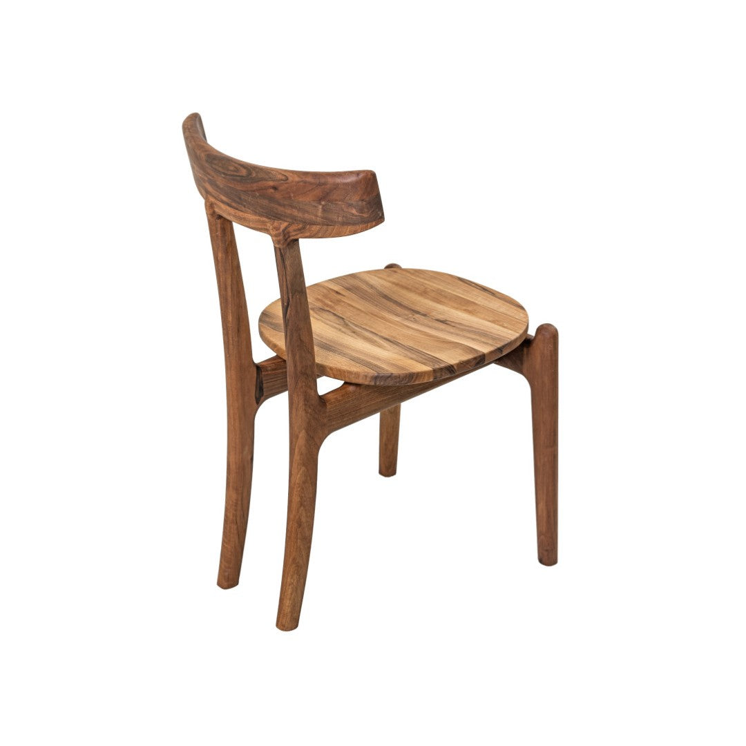 STIA-Designerstuhl aus Massivholz, ohne Polsterung-seitlich von hinten-nussbaumholz