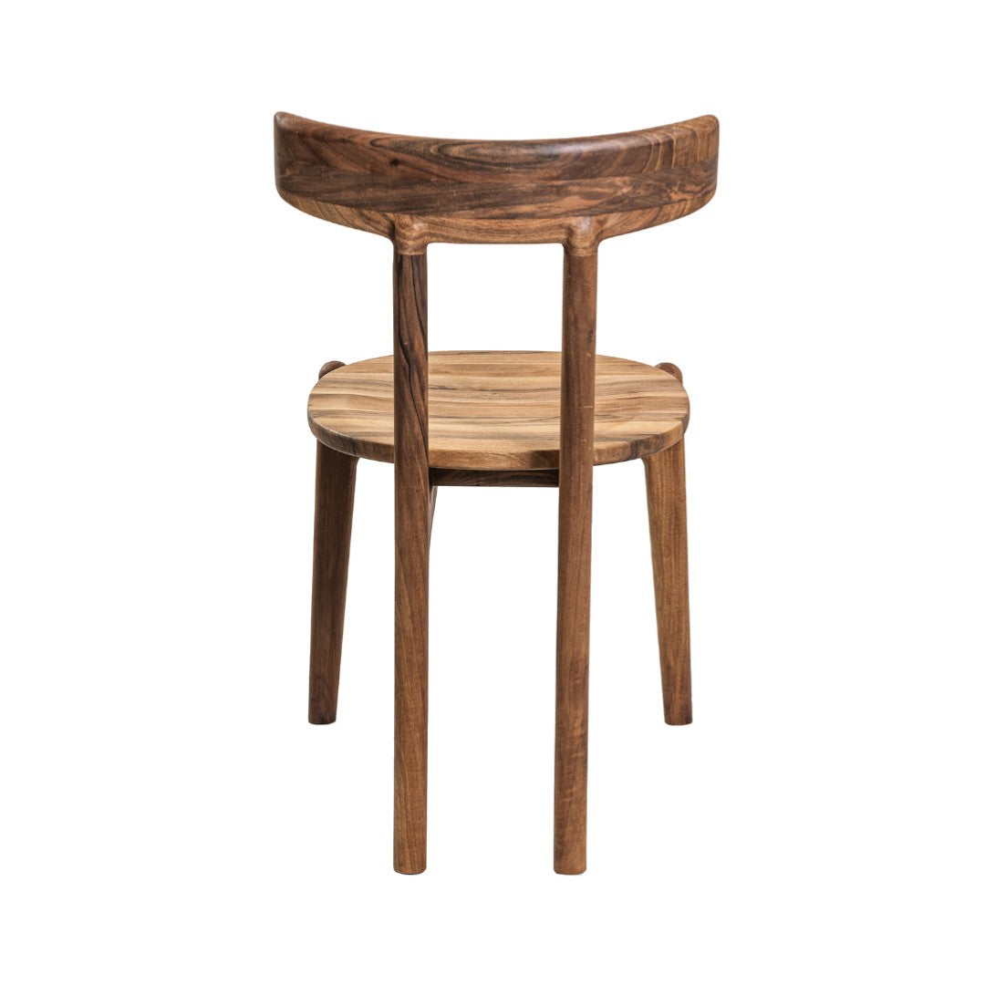 STIA-Designerstuhl aus Massivholz ohne Poslterung-ansicht von hinten-nussbaum