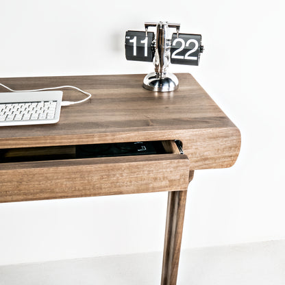 VIZURA-Designer Konsolentisch aus Massivholz-detail Schublade